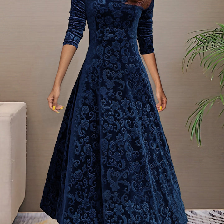 Carine | Elegantes Samtkleid für Feiertage