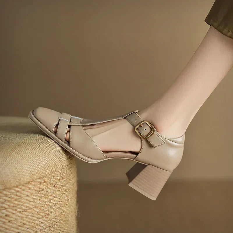Famke | Sandalen mit quadratischer Zehenpartie