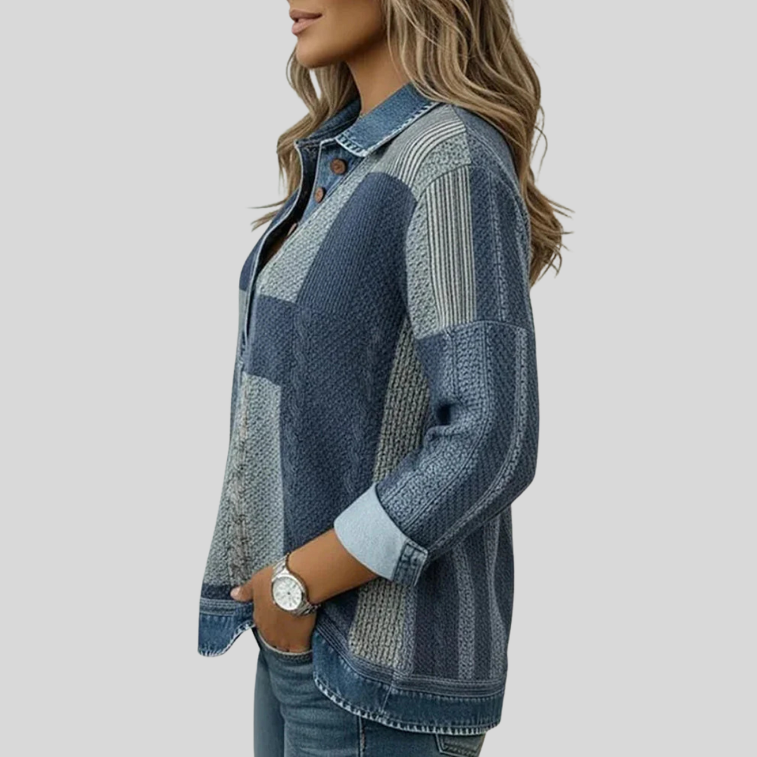 Sientje | Patchwork-Sweatshirt im Farbblock
