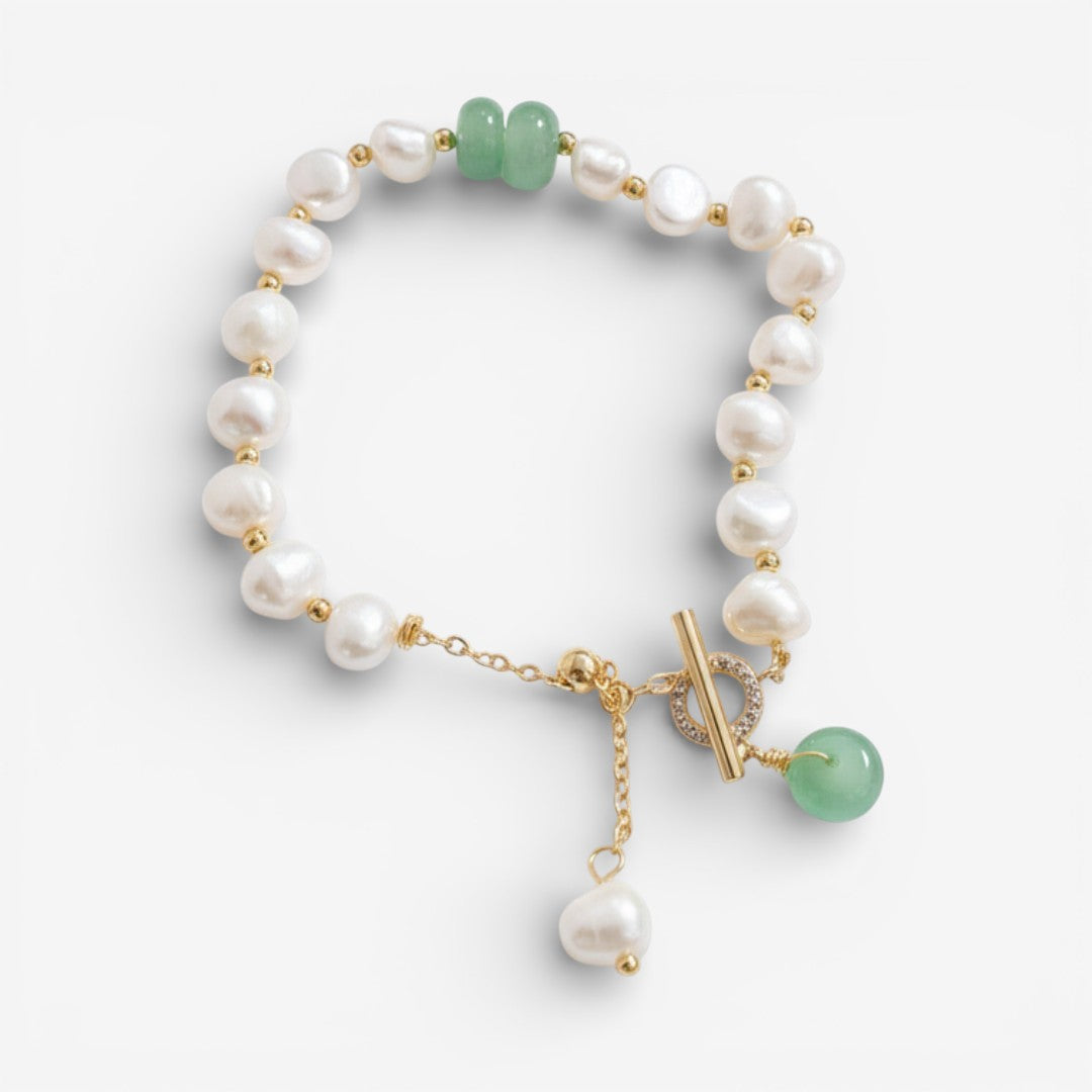 Luxuriöses Abenteuerarmband mit natürlichen Zuchtperlen