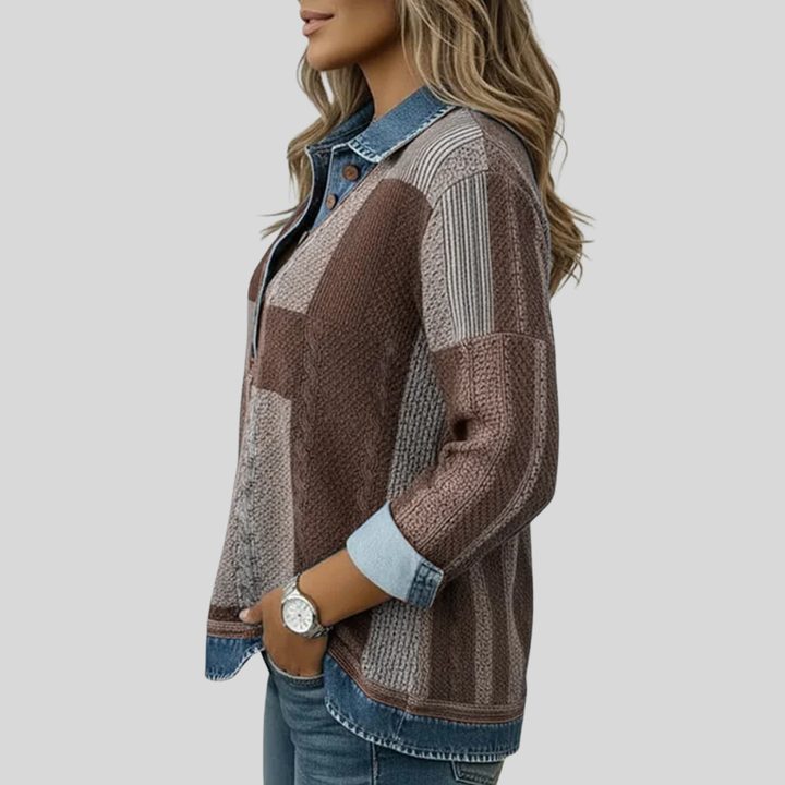 Sientje | Patchwork-Sweatshirt im Farbblock