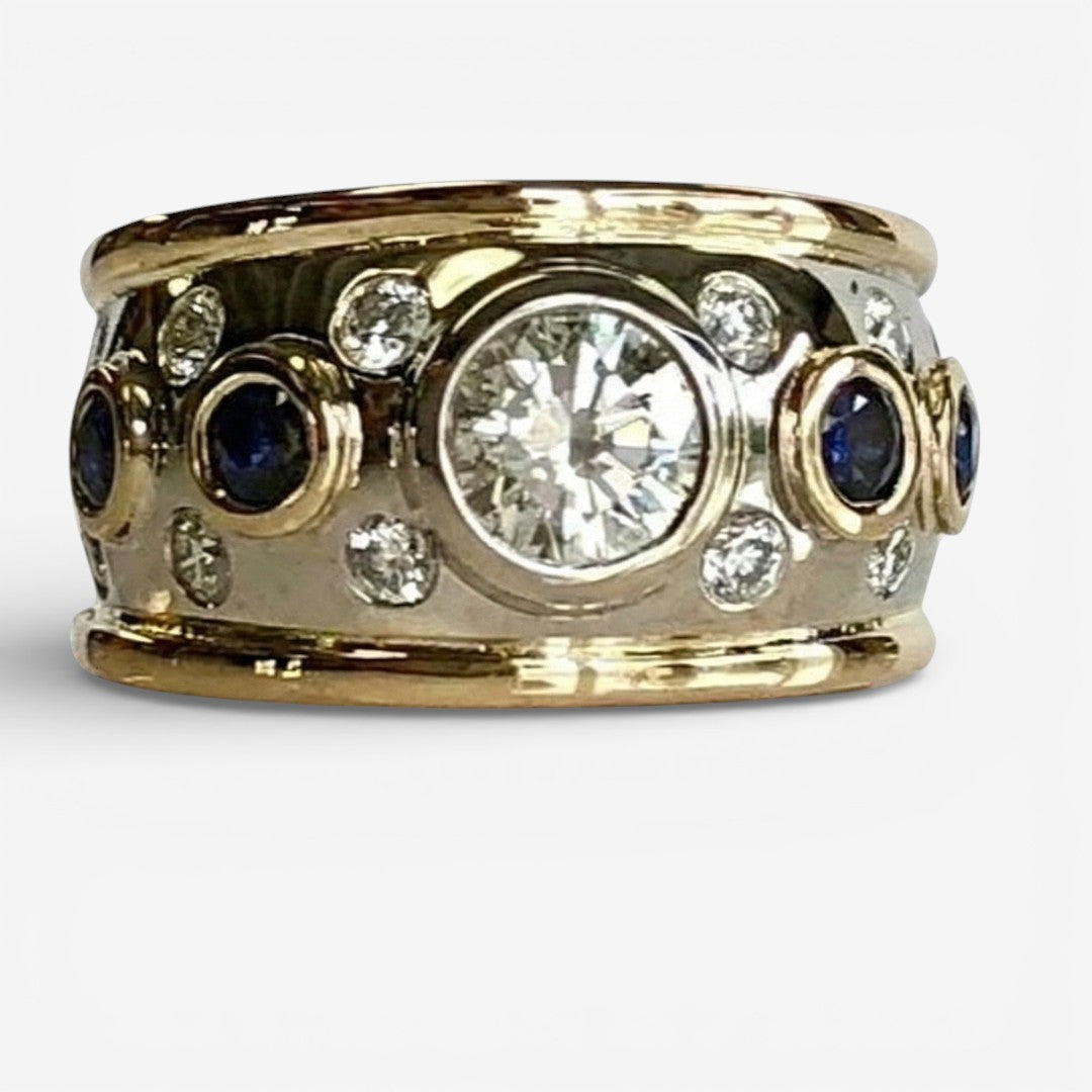 Vintage Ring in Zirkonia Goldvergoldet