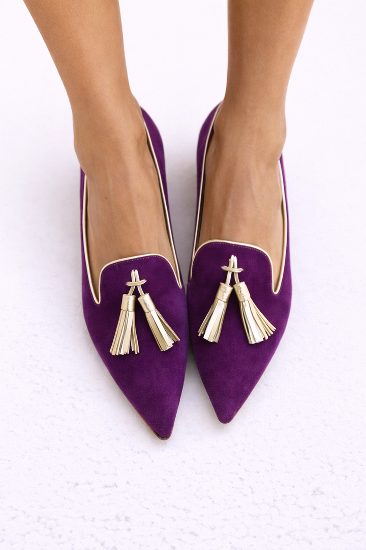 Portia - Boho Slipper mit Fransen