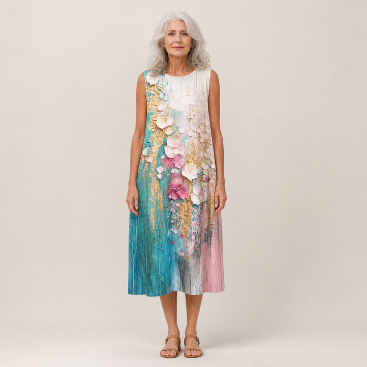 Floriane - Bequeme Sommerkleid ohne Ärmel