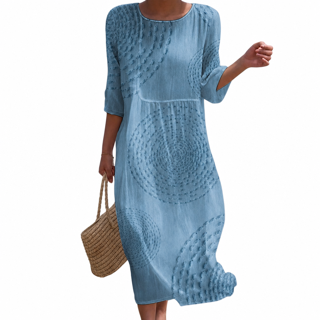 Camille - Lässiges gesticktes Kleid für Damen.