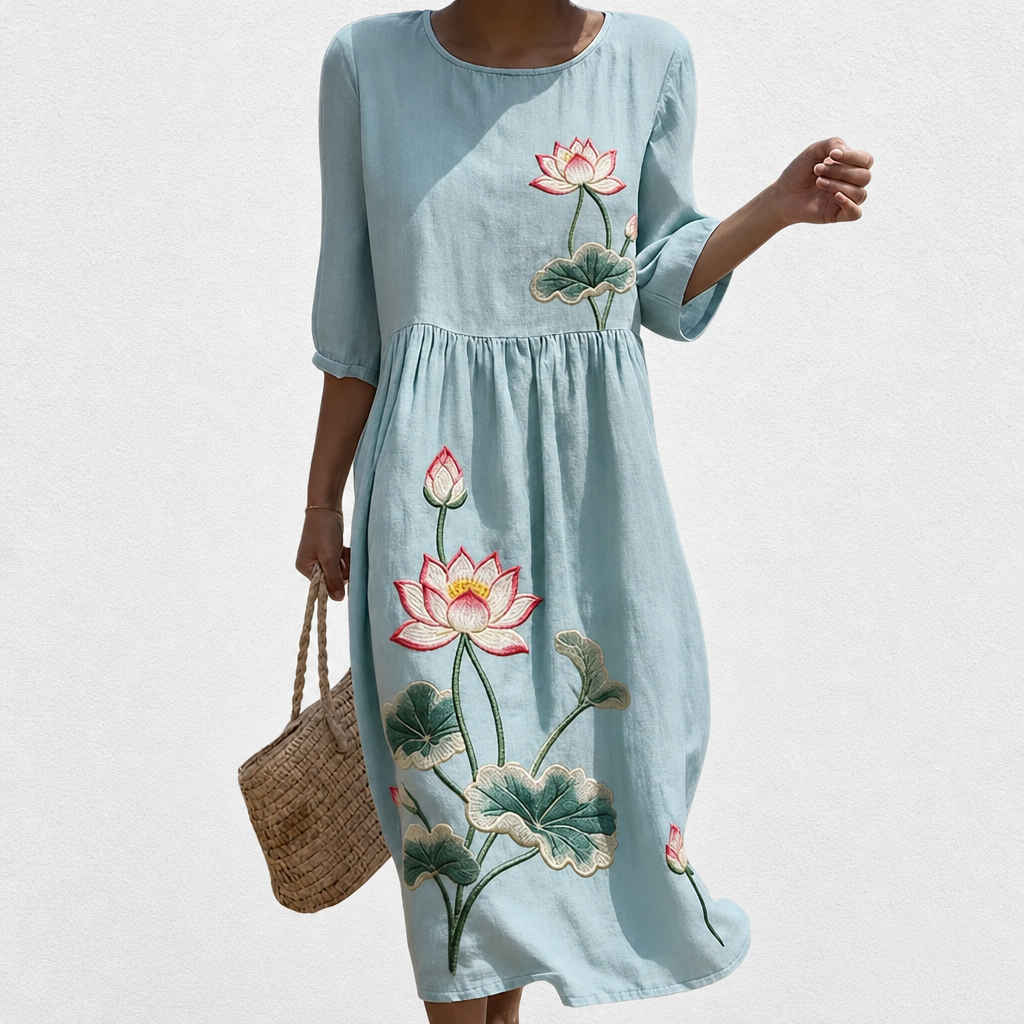 Léonie - Lässiges Damenkleid mit Blumenmuster.