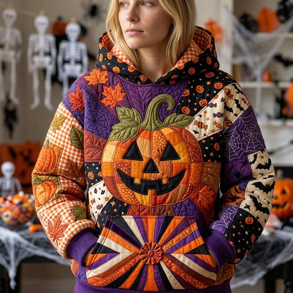 Elisa | Patchwork-Hoodie Nacht