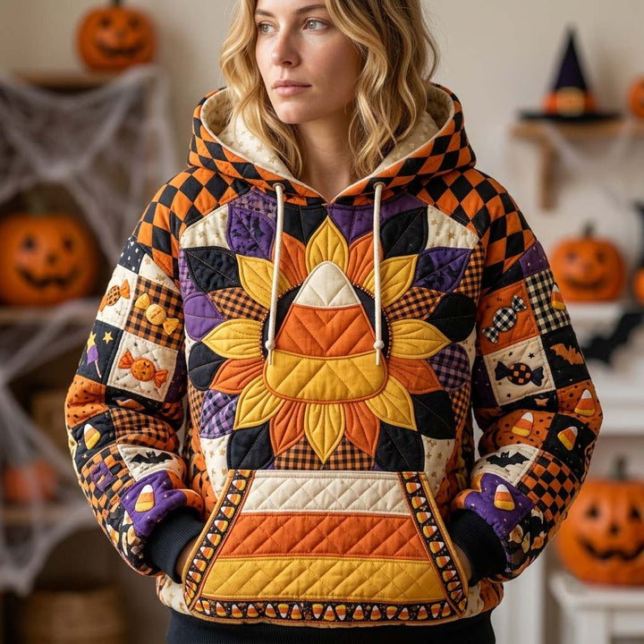 Kaja | Patchwork-Hoodie Halloween und Mitternacht