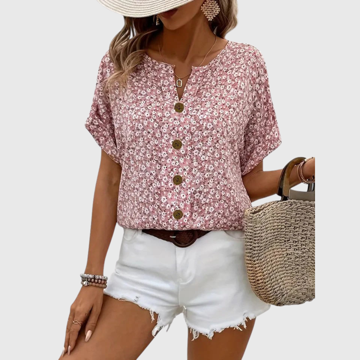 Christel | Elegante Blumen Top für den Sommer