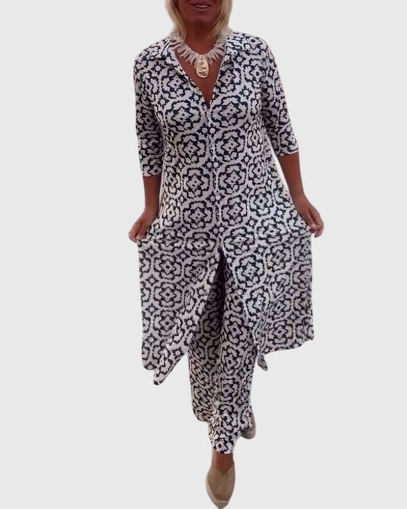 Jojanneke | Elegantes Vintage-Zweiteiliges Set