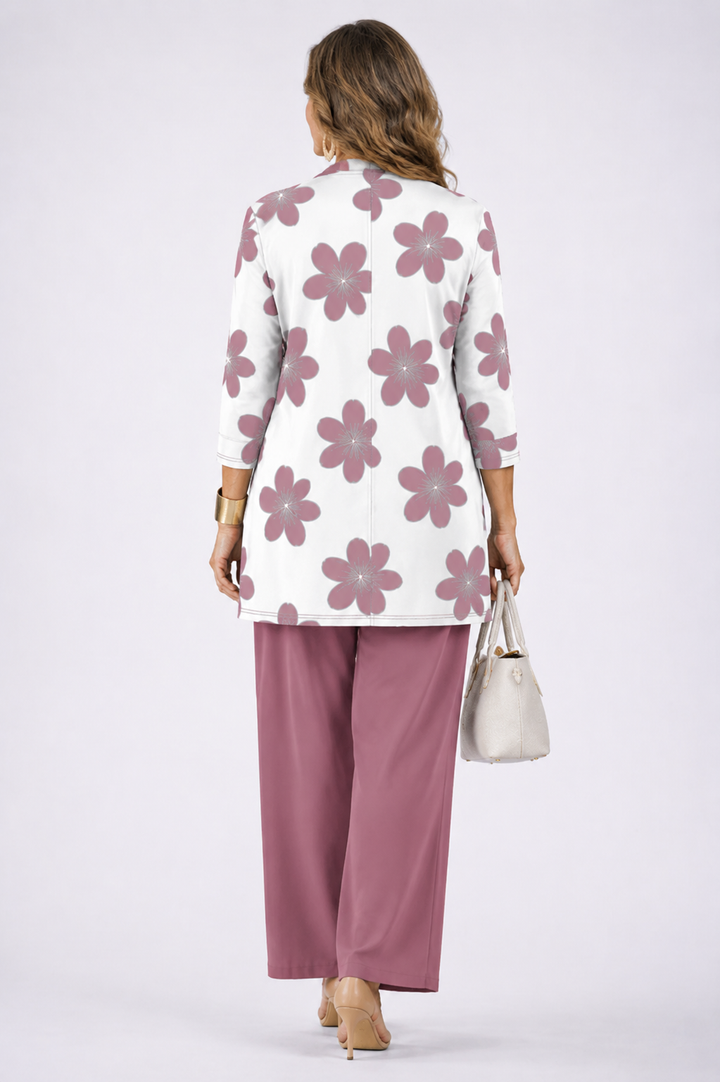 Christien | Dreiteiliges Set in verblichenem Rosa