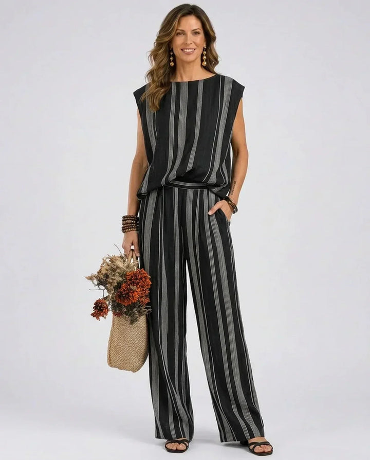 Annelies | Elegantes gestreiftes Set