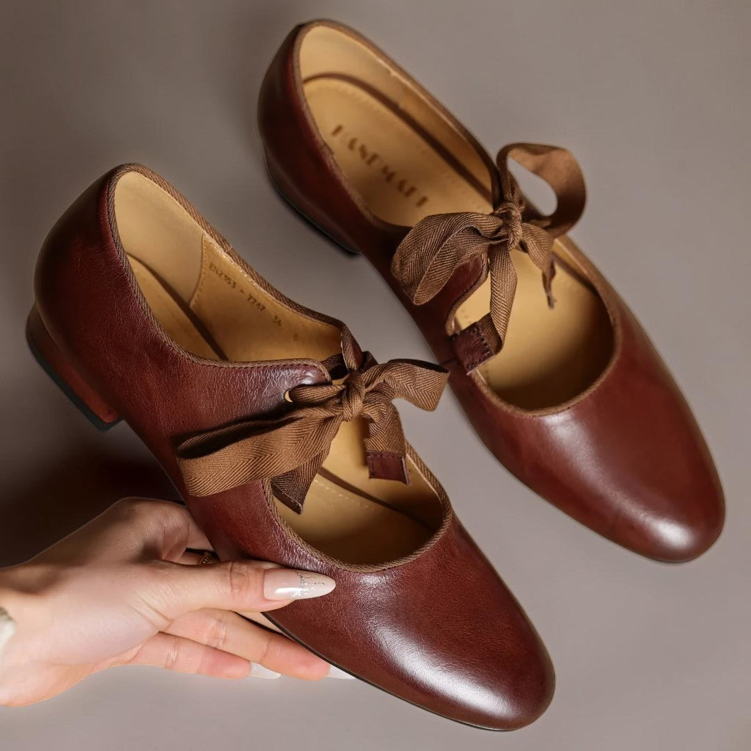 LIEKE | LEDER BALLERINAS MIT SCHLEIFE