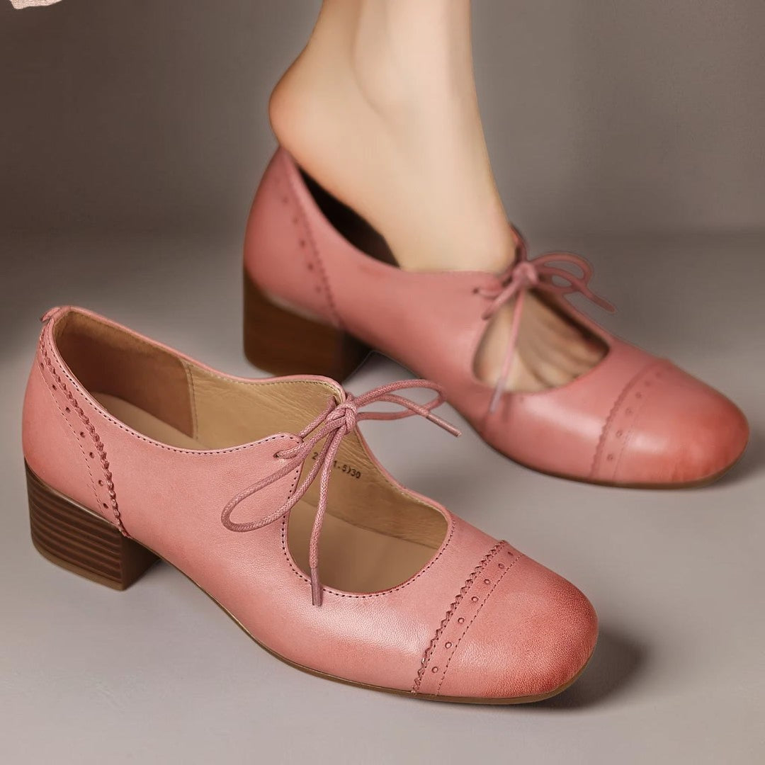 SARA | DERBY-SCHUHE AUS GRAVIERTEM LEDER