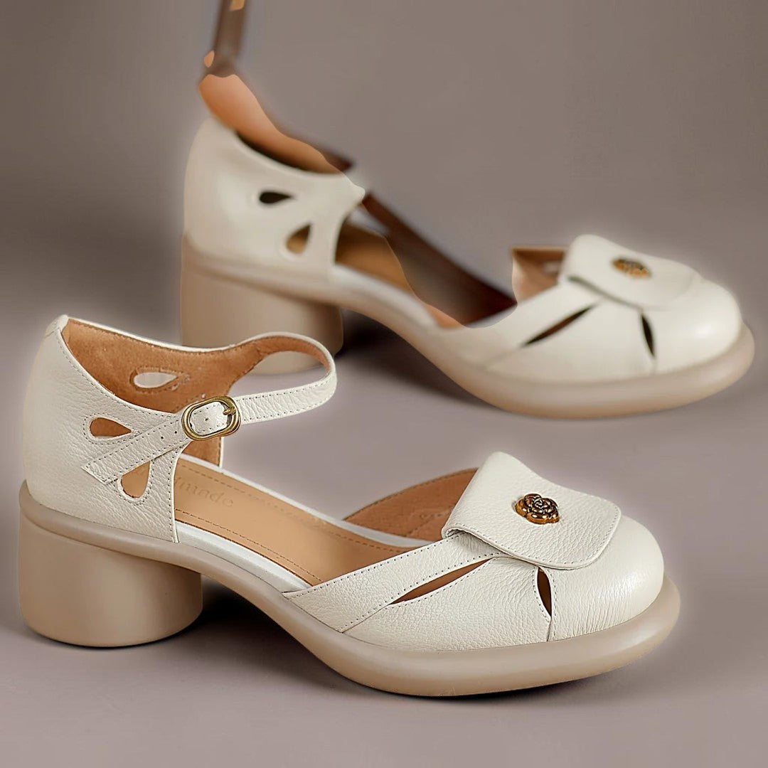 SANNE | PLATTFORM-SANDALEN MIT RIEGEL